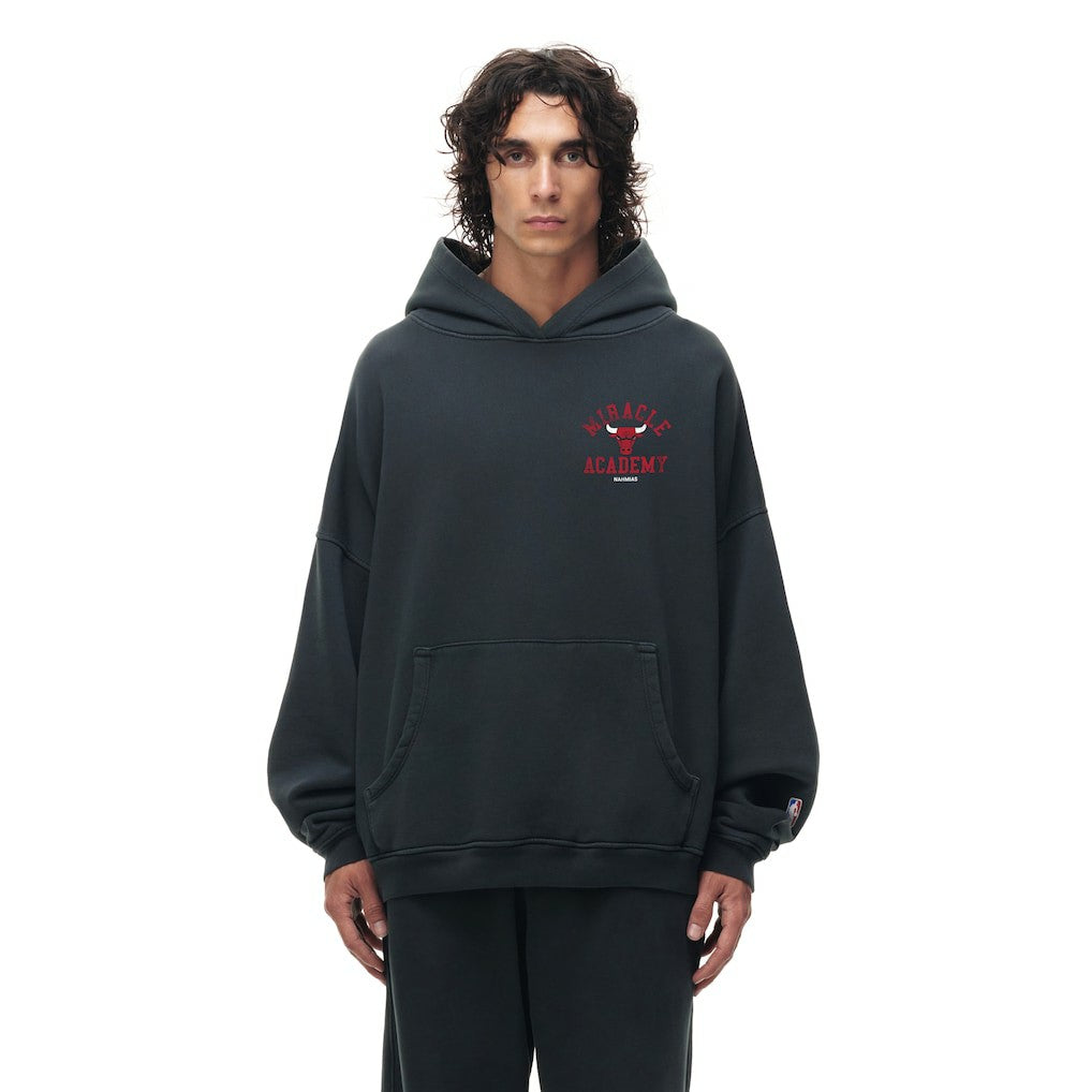 Chicago Bulls Unisex Miracle Academy x NBA Collection Vintage Sunfade Hoodie Heather Black - NBA