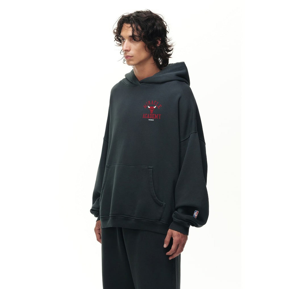 Chicago Bulls Unisex Miracle Academy x NBA Collection Vintage Sunfade Hoodie Heather Black - NBA