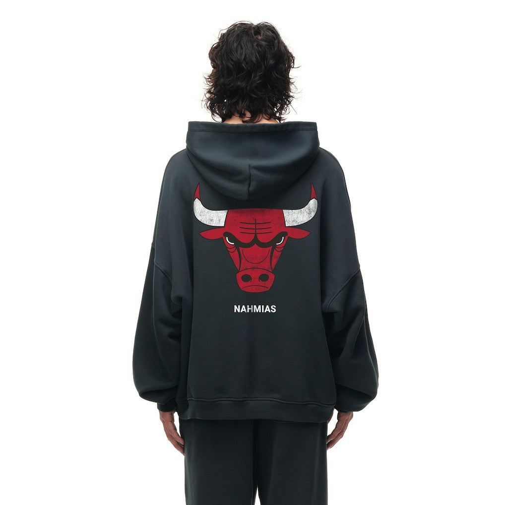 Chicago Bulls Unisex Miracle Academy x NBA Collection Vintage Sunfade Hoodie Heather Black - NBA
