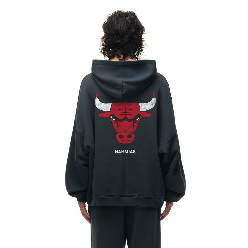 Chicago Bulls Unisex Miracle Academy x NBA Collection Vintage Sunfade Hoodie Heather Black - NBA