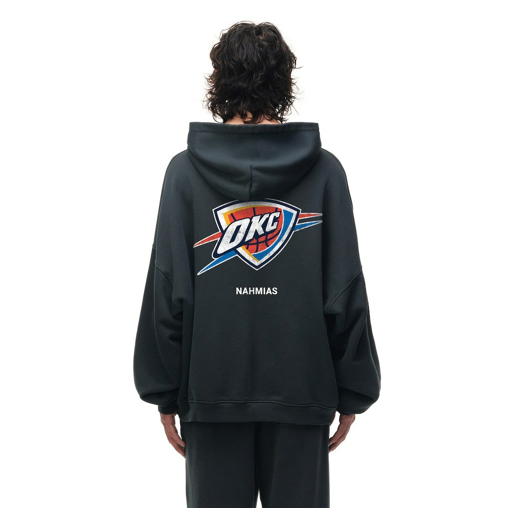 Oklahoma City Thunder Unisex Miracle Academy x NBA Collection Vintage Sunfade Hoodie Heather Black - NBA