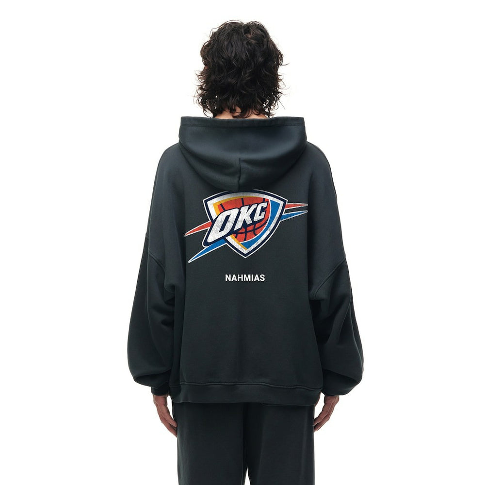 Oklahoma City Thunder Unisex Miracle Academy x NBA Collection Vintage Sunfade Hoodie Heather Black - NBA