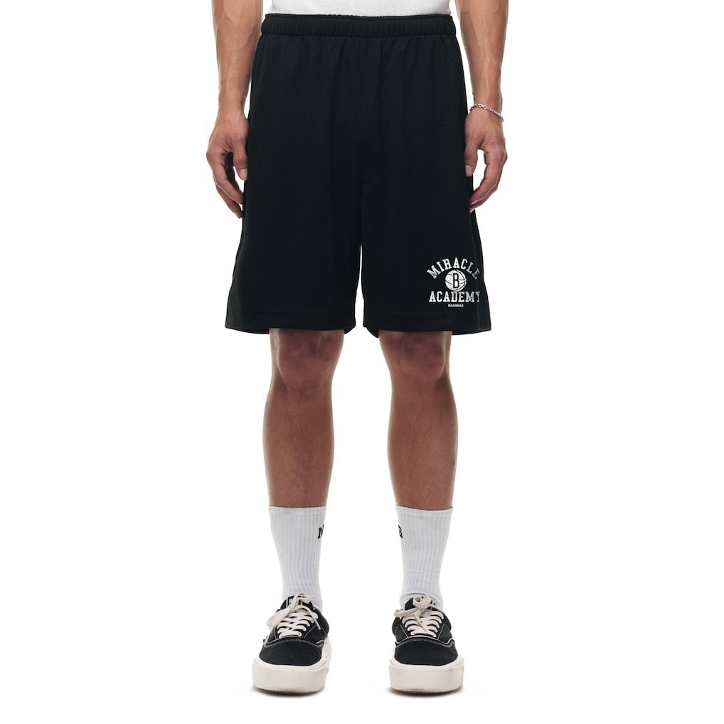 Brooklyn Nets Unisex Miracle Academy x NBA Collection Baggy Mesh P.E. Shorts Black - NBA