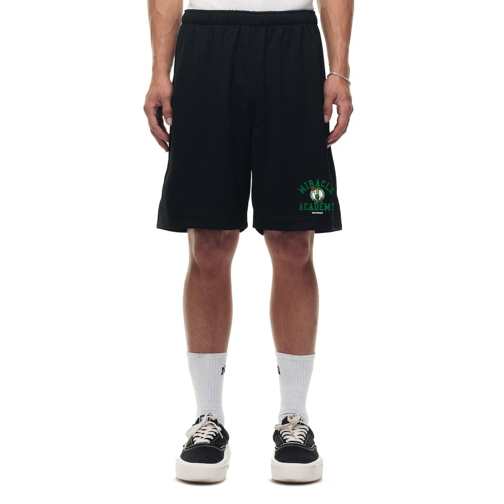 Boston Celtics Unisex Miracle Academy x NBA Collection Baggy Mesh P.E. Shorts Black - NBA