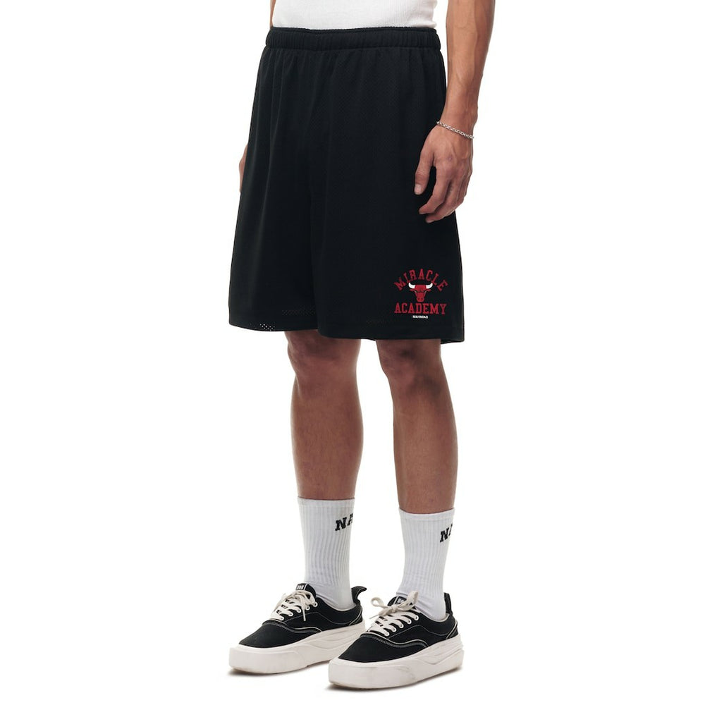 Chicago Bulls Unisex Miracle Academy x NBA Collection Baggy Mesh P.E. Shorts Black - NBA