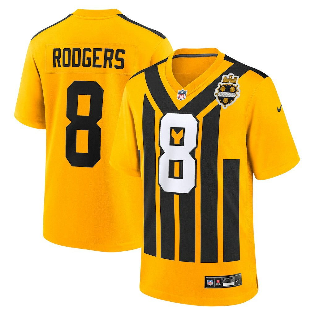 Aaron Rodgers Pittsburgh Steelers Alternate 1933 Throwback Game Jersey Gold | Nike for Sale