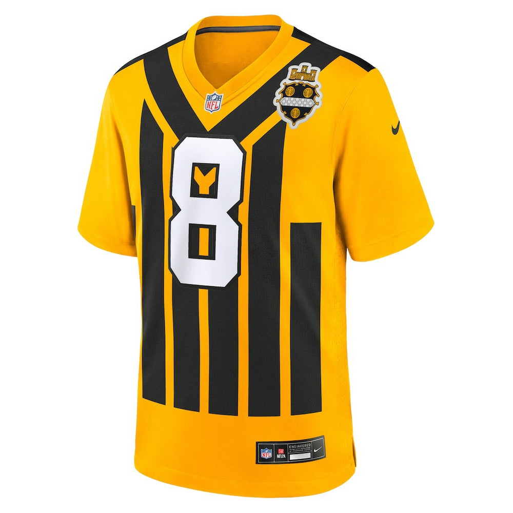 Aaron Rodgers Pittsburgh Steelers Alternate 1933 Throwback Game Jersey Gold | Nike for Sale