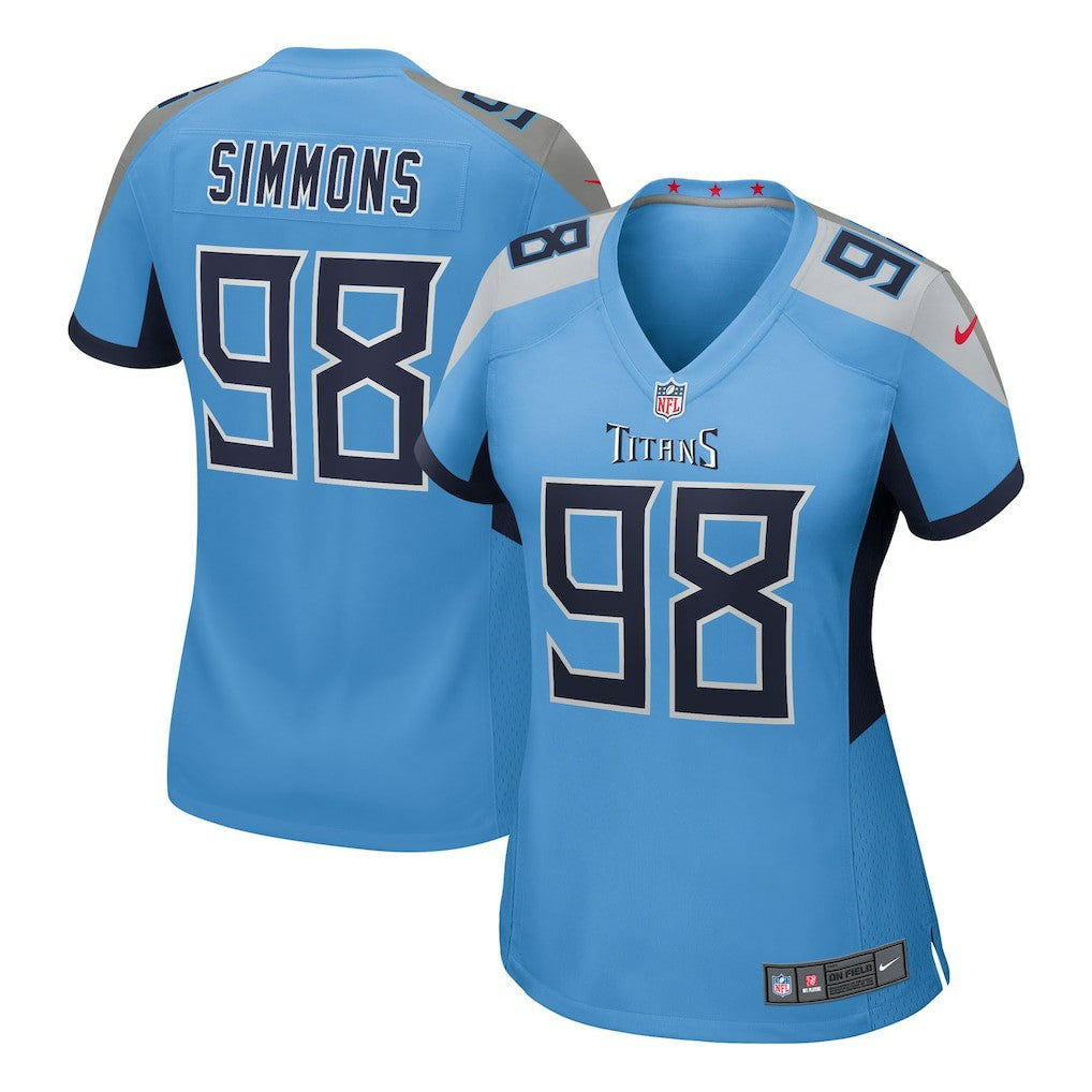 Jeffery Simmons Tennessee Titans Women's Team Game Jersey Light Blue | Nike for Sale