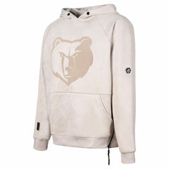 Memphis Grizzlies Protege Eco-Friendly Functional Suede Fashion Tonal Hoodie Cream - NBA