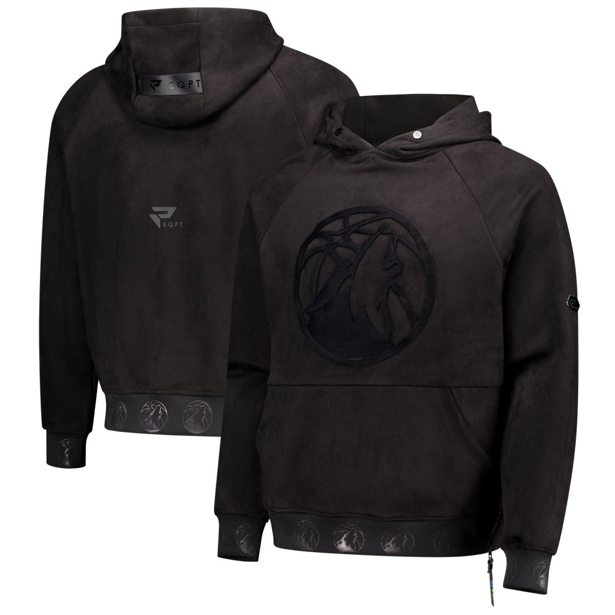 Minnesota Timberwolves Protege Eco-Friendly Functional Suede Fashion Tonal Hoodie Black - NBA