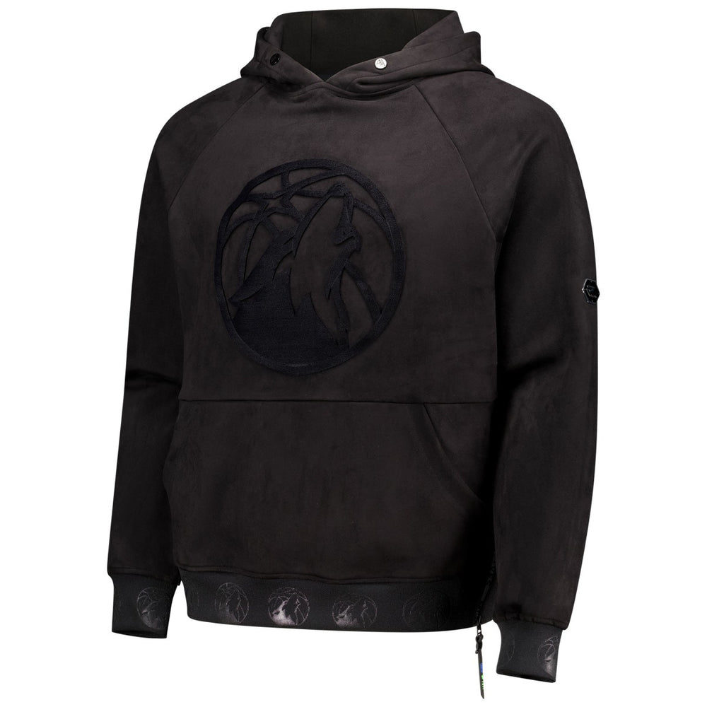 Minnesota Timberwolves Protege Eco-Friendly Functional Suede Fashion Tonal Hoodie Black - NBA