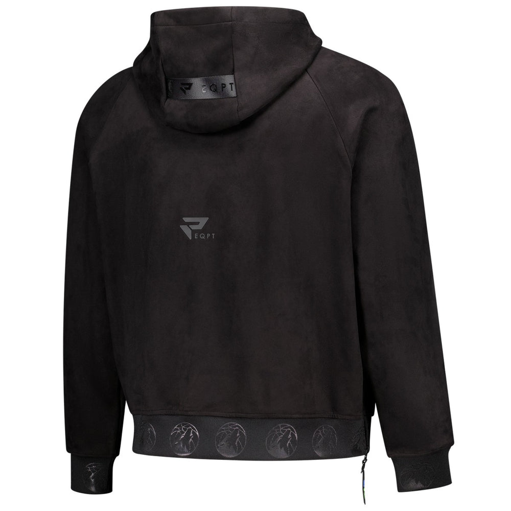 Minnesota Timberwolves Protege Eco-Friendly Functional Suede Fashion Tonal Hoodie Black - NBA