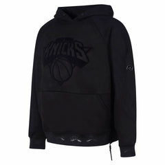 New York Knicks Protege Eco-Friendly Functional Suede Fashion Tonal Hoodie Black - NBA