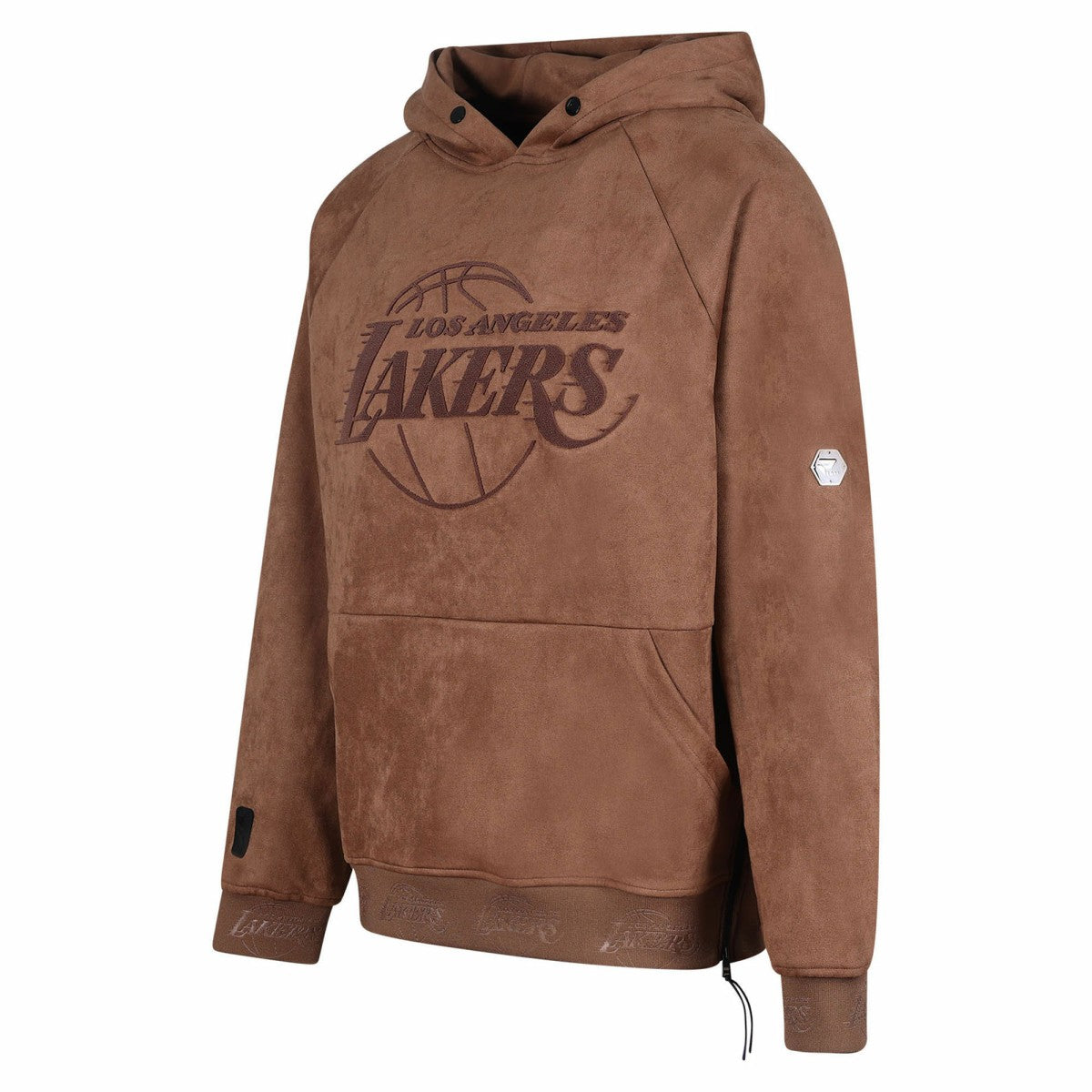 Los Angeles Lakers Protege Eco-Friendly Functional Suede Fashion Tonal Hoodie Brown - NBA