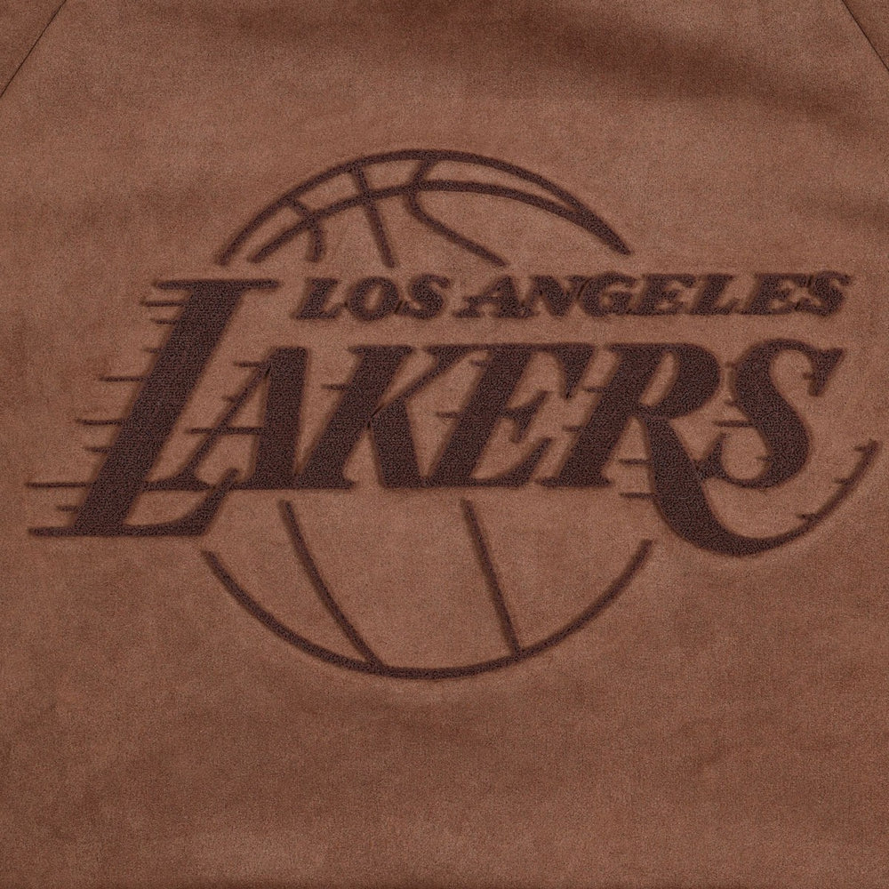 Los Angeles Lakers Protege Eco-Friendly Functional Suede Fashion Tonal Hoodie Brown - NBA
