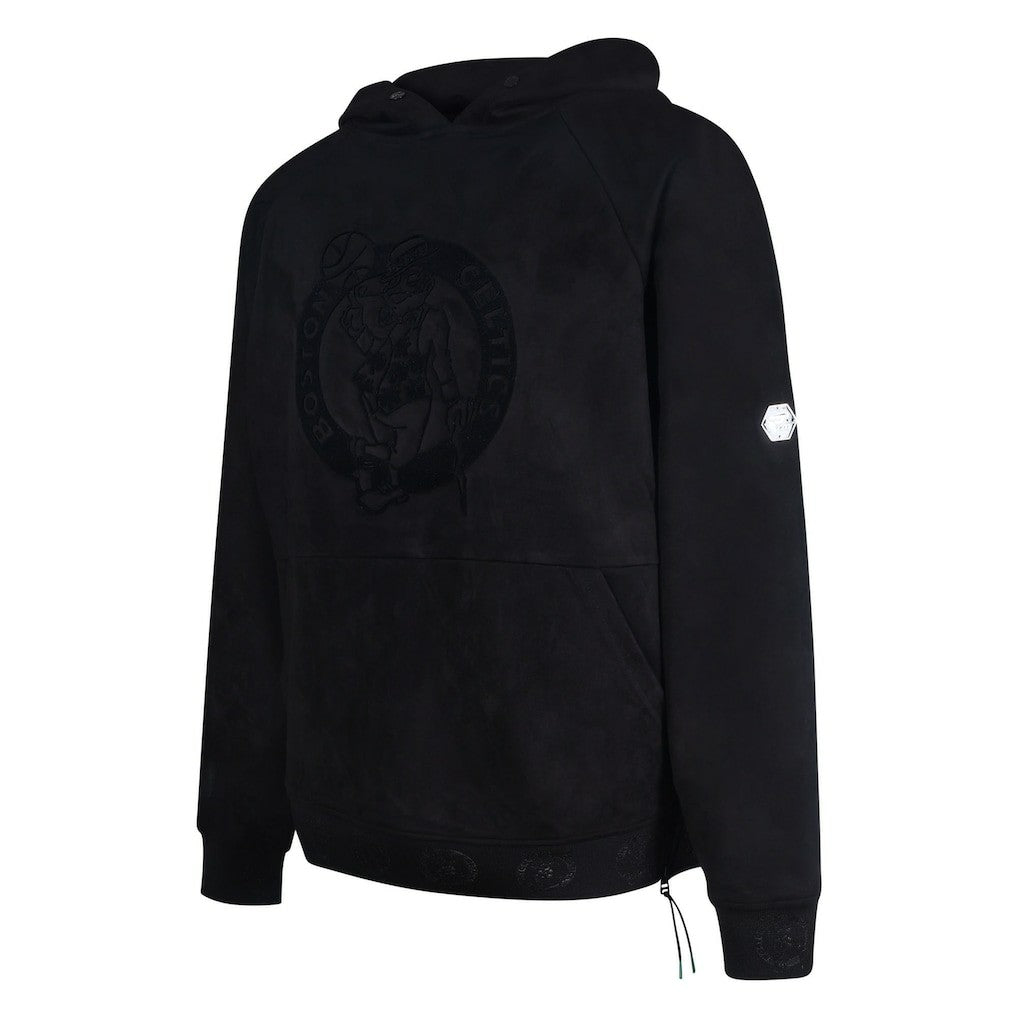 Boston Celtics Protege Eco-Friendly Functional Suede Fashion Tonal Hoodie Black - NBA
