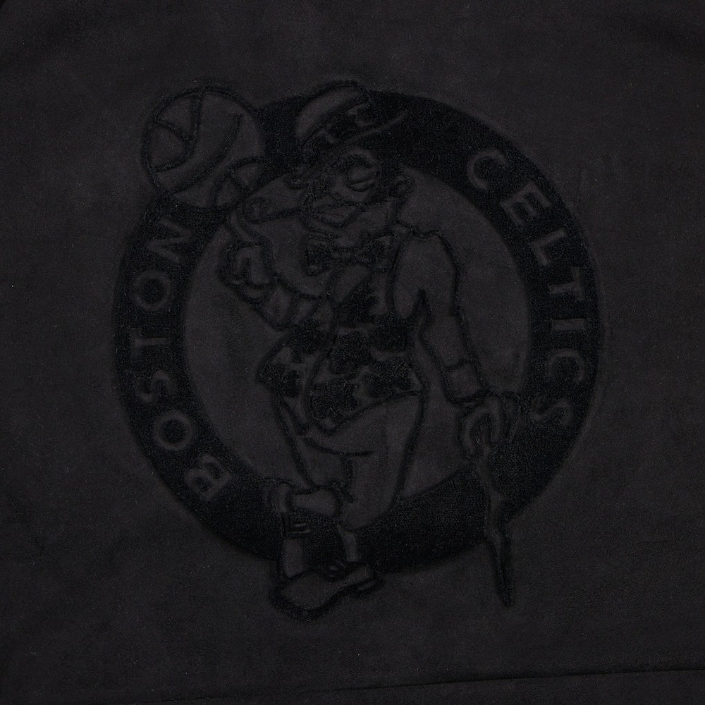 Boston Celtics Protege Eco-Friendly Functional Suede Fashion Tonal Hoodie Black - NBA