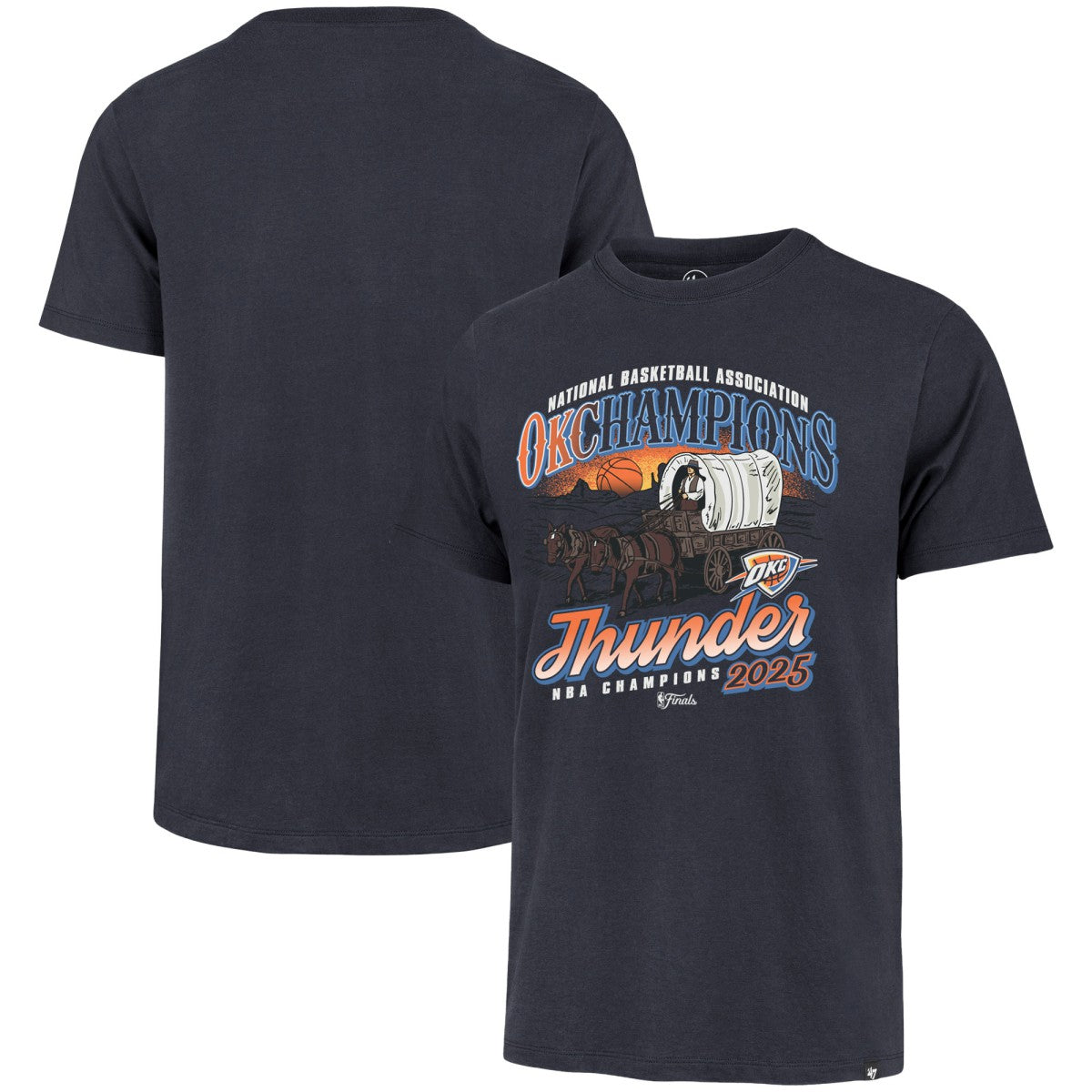 Oklahoma City Thunder '47 2025 NBA Finals Champions Hometown Local Franklin T-Shirt Navy - NBA