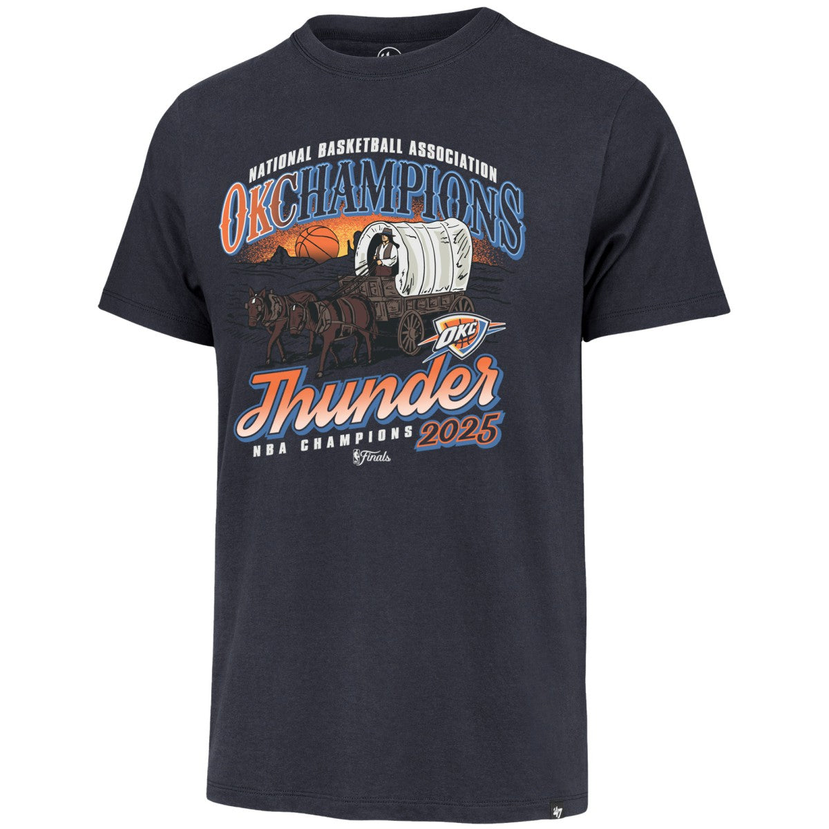 Oklahoma City Thunder '47 2025 NBA Finals Champions Hometown Local Franklin T-Shirt Navy - NBA