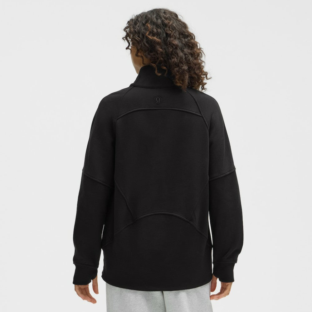 Anaheim Ducks lululemon Women's Long Scuba Oversized Half-Zip Funnel Neck - Black - NHL