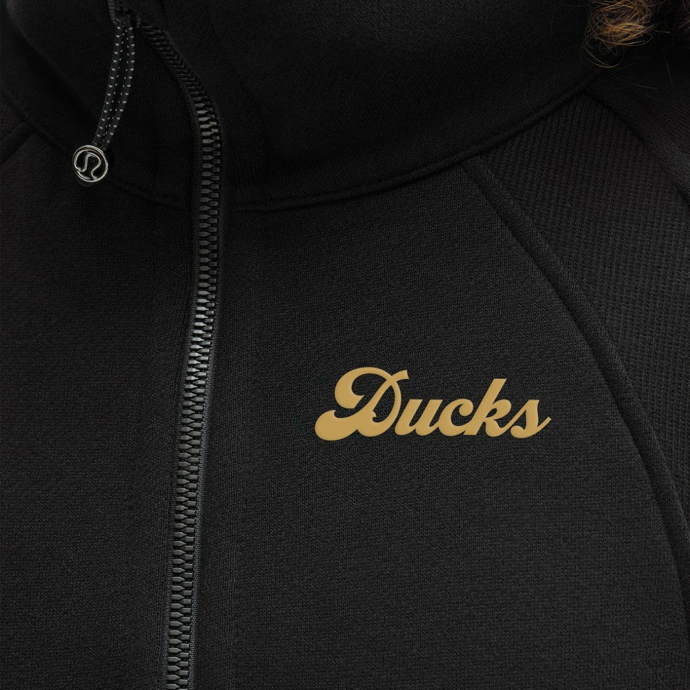 Anaheim Ducks lululemon Women's Long Scuba Oversized Half-Zip Funnel Neck - Black - NHL