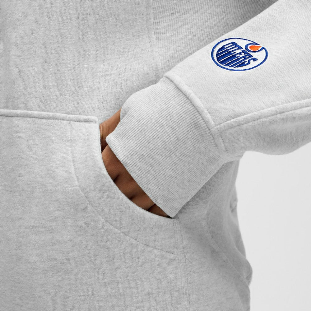 Edmonton Oilers lululemon Women's Long Scuba Oversized Half-Zip Funnel Neck - Heathered Core Ultra Light Grey - NHL