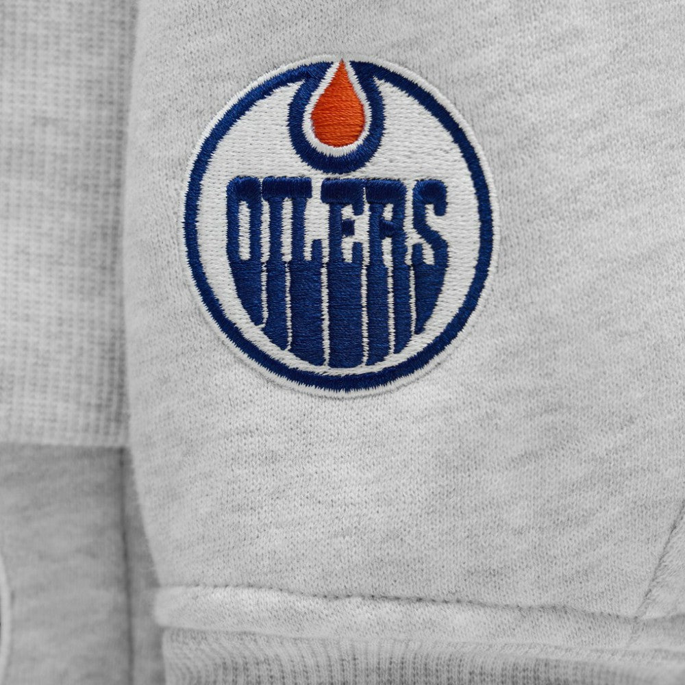 Edmonton Oilers lululemon Women's Long Scuba Oversized Half-Zip Funnel Neck - Heathered Core Ultra Light Grey - NHL