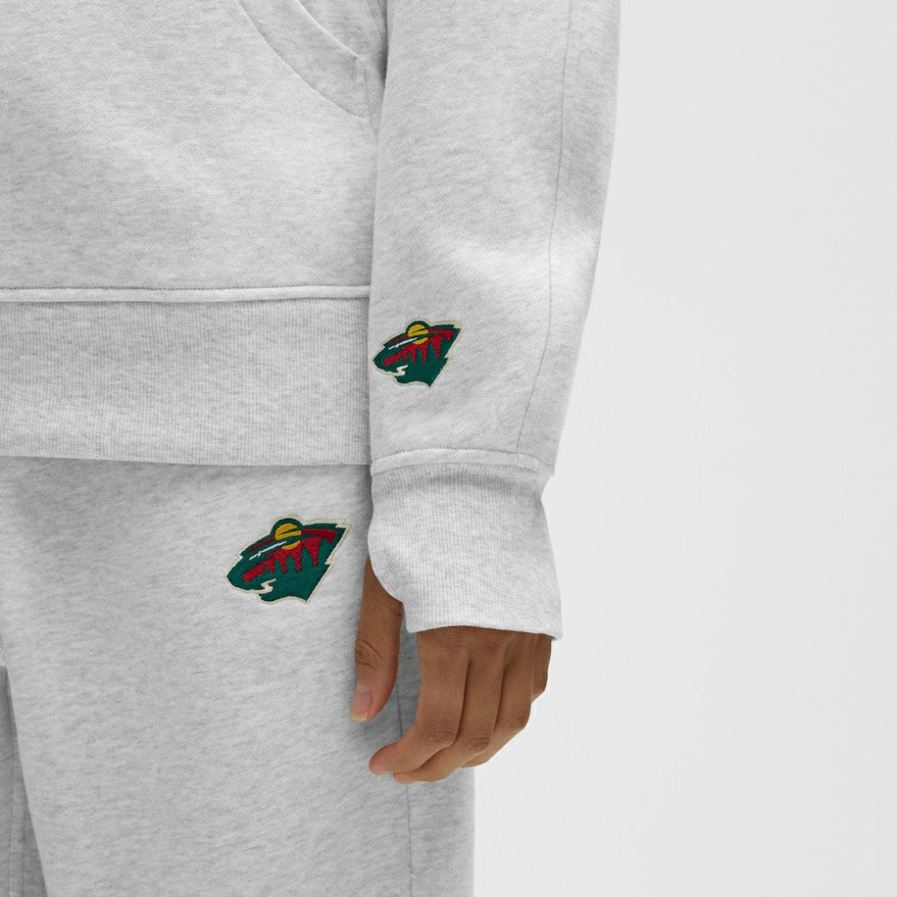 Minnesota Wild lululemon Women's Long Scuba Oversized Half-Zip Funnel Neck - Heathered Core Ultra Light Grey - NHL