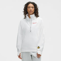 Chicago Blackhawks lululemon Women's Long Scuba Oversized Half-Zip Funnel Neck - White - NHL
