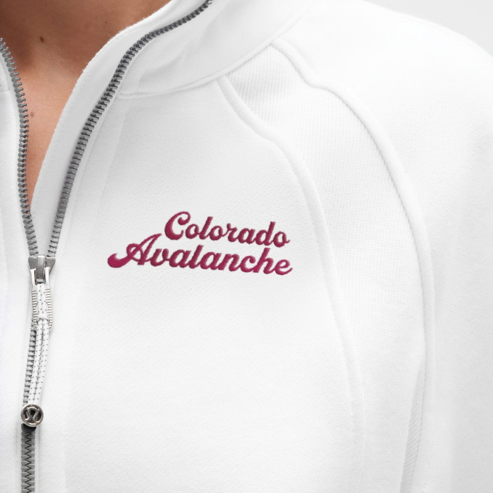 Colorado Avalanche lululemon Women's Long Scuba Oversized Half-Zip Funnel Neck - White - NHL