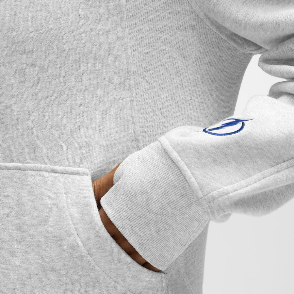 Tampa Bay Lightning lululemon Women's Long Scuba Oversized Half-Zip Funnel Neck - Heathered Core Ultra Light Grey - NHL