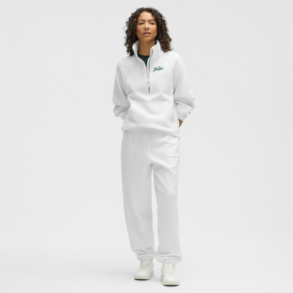Minnesota Wild lululemon Women's Long Scuba Oversized Half-Zip Funnel Neck - White - NHL