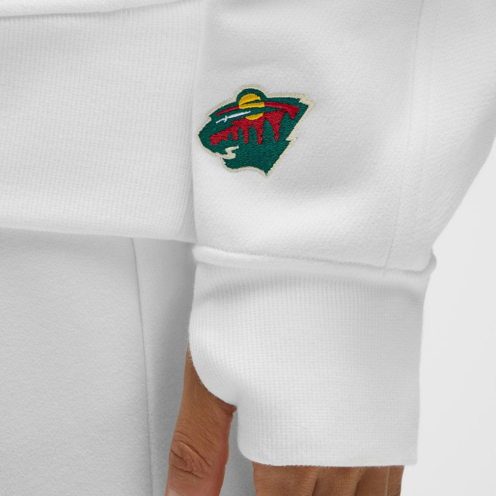 Minnesota Wild lululemon Women's Long Scuba Oversized Half-Zip Funnel Neck - White - NHL