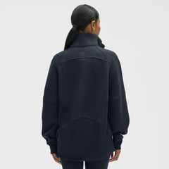 Seattle Kraken lululemon Women's Long Scuba Oversized Half-Zip Funnel Neck - True Navy - NHL