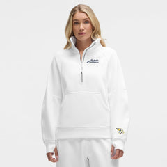 Nashville Predators lululemon Women's Long Scuba Oversized Half-Zip Funnel Neck - White - NHL