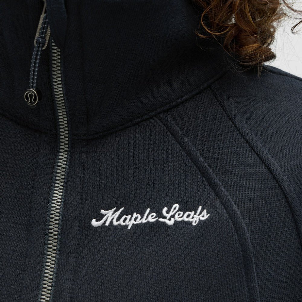 Toronto Maple Leafs lululemon Women's Long Scuba Oversized Half-Zip Funnel Neck - True Navy - NHL
