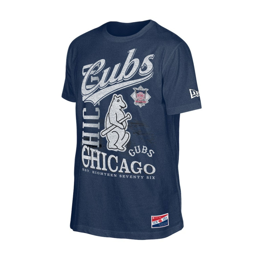 Chicago Cubs New Era  Oversized Throwback Distressed T-Shirt - MLB