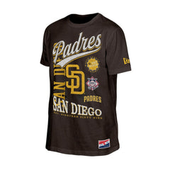San Diego Padres New Era  Oversized Throwback Distressed T-Shirt - MLB