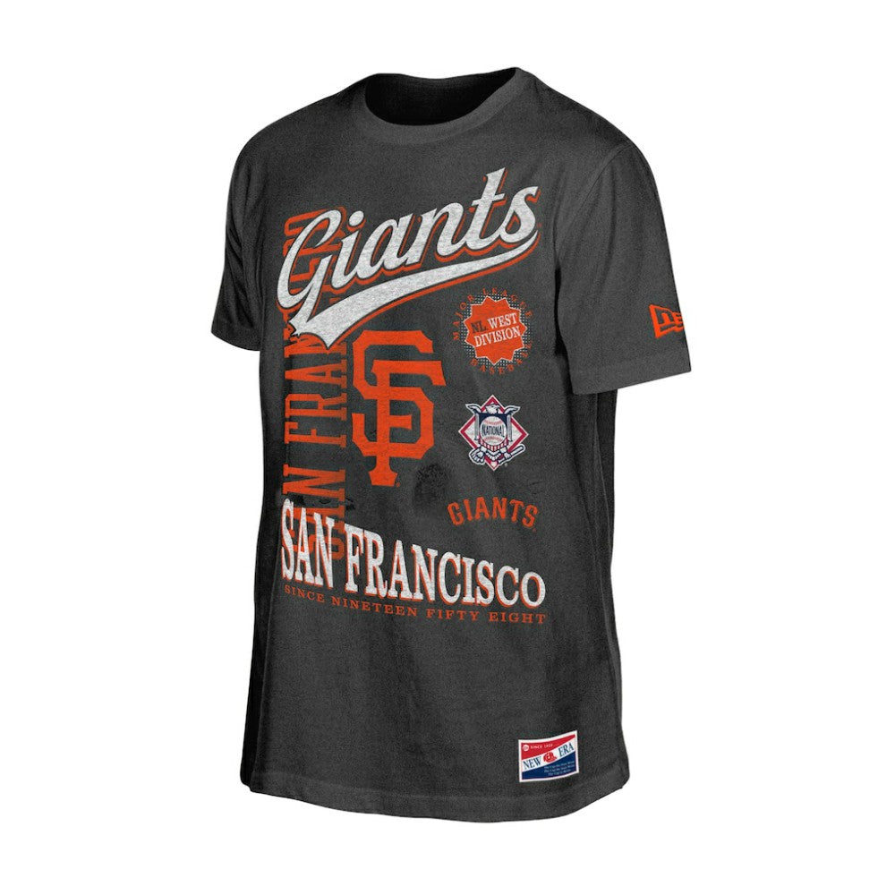 San Francisco Giants New Era  Oversized Throwback Distressed T-Shirt - MLB