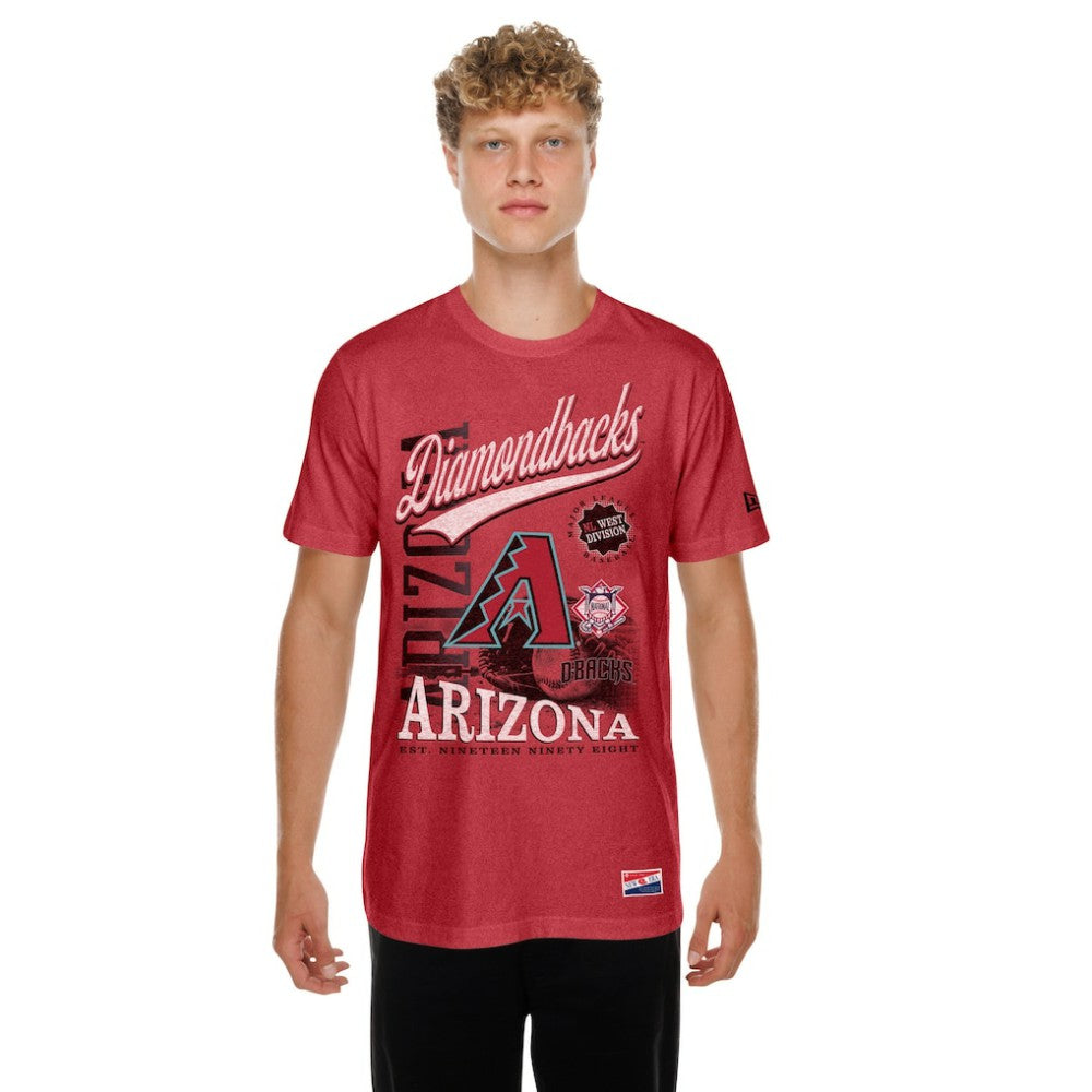 Arizona Diamondbacks New Era  Oversized Throwback Distressed T-Shirt - MLB