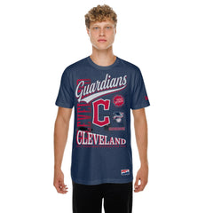 Cleveland Guardians New Era  Oversized Throwback Distressed T-Shirt - MLB