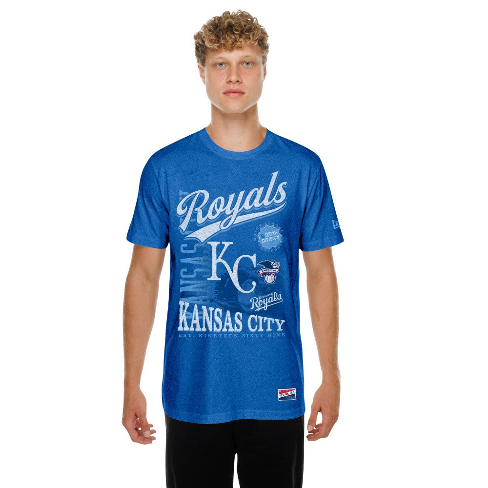 Kansas City Royals New Era  Oversized Throwback Distressed T-Shirt - MLB