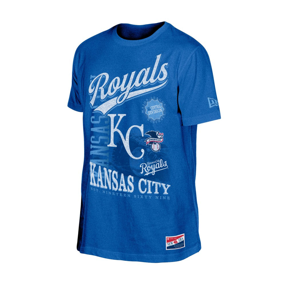Kansas City Royals New Era  Oversized Throwback Distressed T-Shirt - MLB