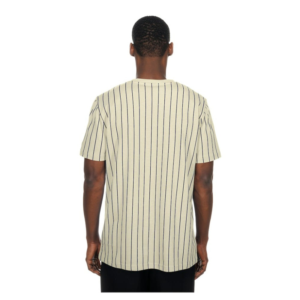Los Angeles Dodgers New Era Throwback Meshback Pinstripe T-Shirt - MLB