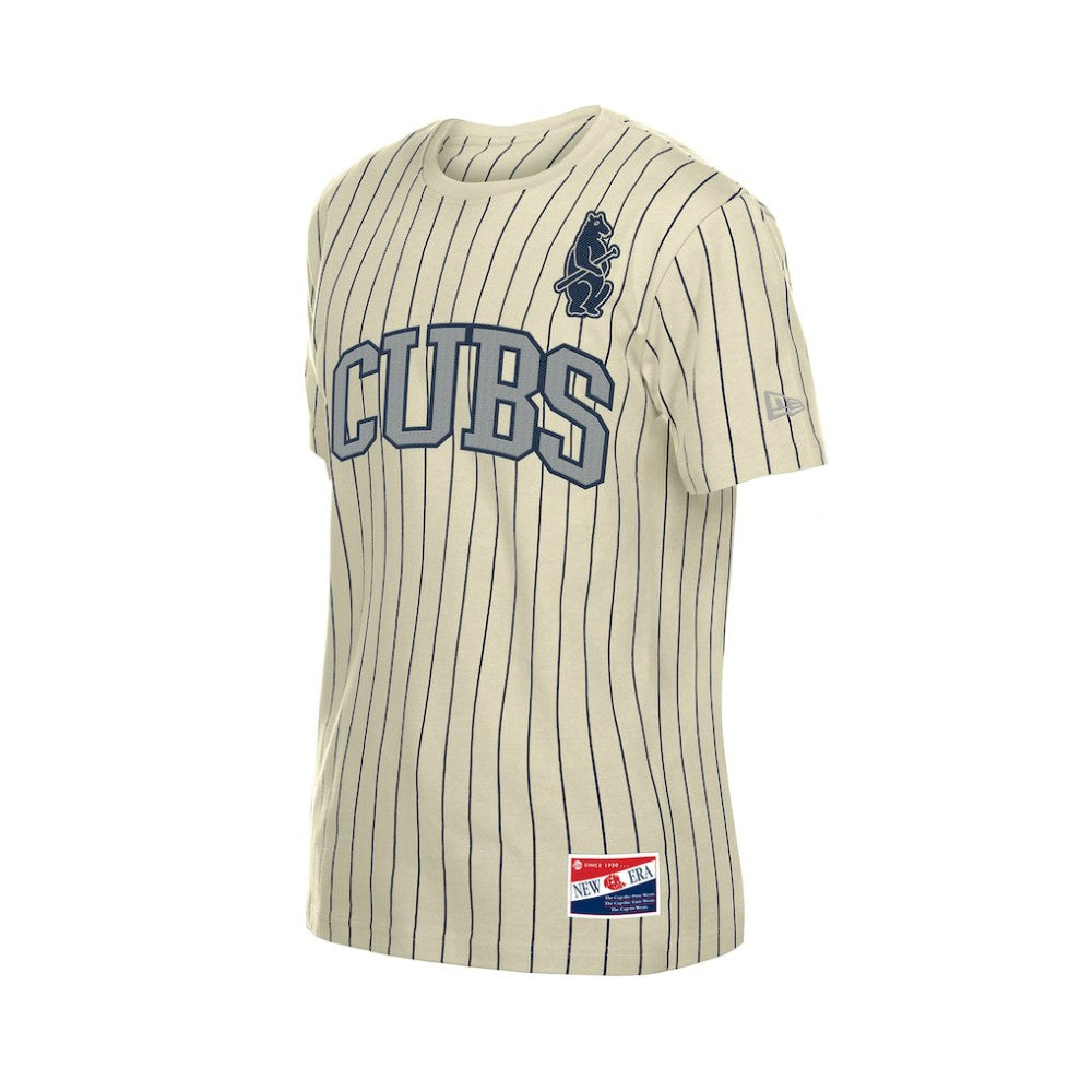Chicago Cubs New Era Throwback Meshback Pinstripe T-Shirt - MLB
