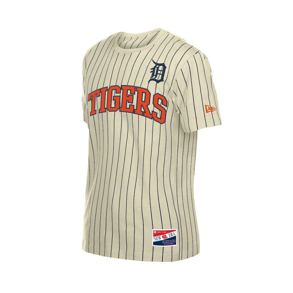 Detroit Tigers New Era Throwback Meshback Pinstripe T-Shirt - MLB