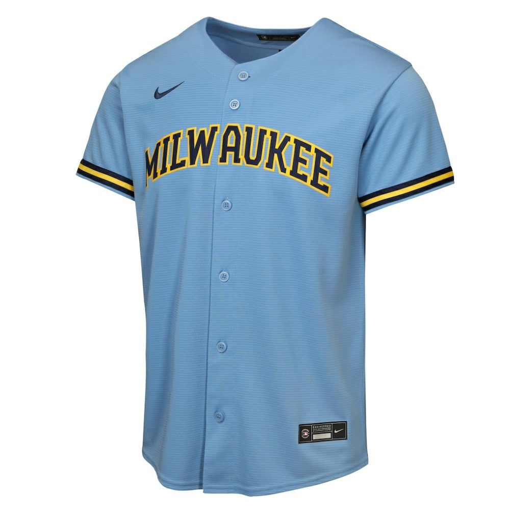 Jackson Chourio Milwaukee Brewers Nike Youth Road Replica Jersey - MLB
