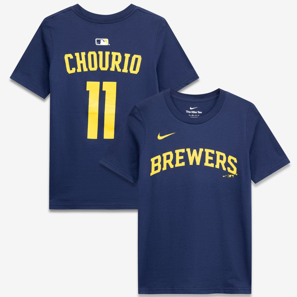Jackson Chourio Milwaukee Brewers Nike Youth Name & Number T-Shirt - MLB