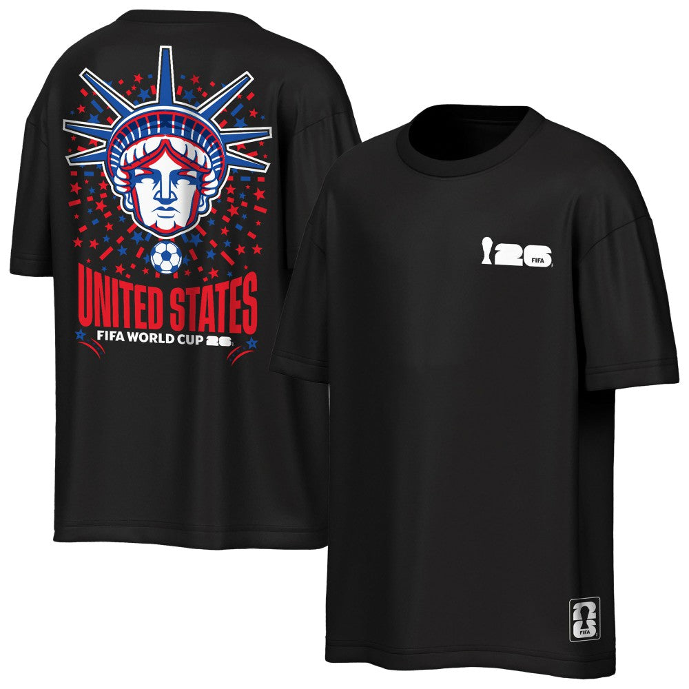 USMNT Outerstuff FIFA World Cup 2026 Rally Oversized 2-Hit T-Shirt Black - FIFA World CUP