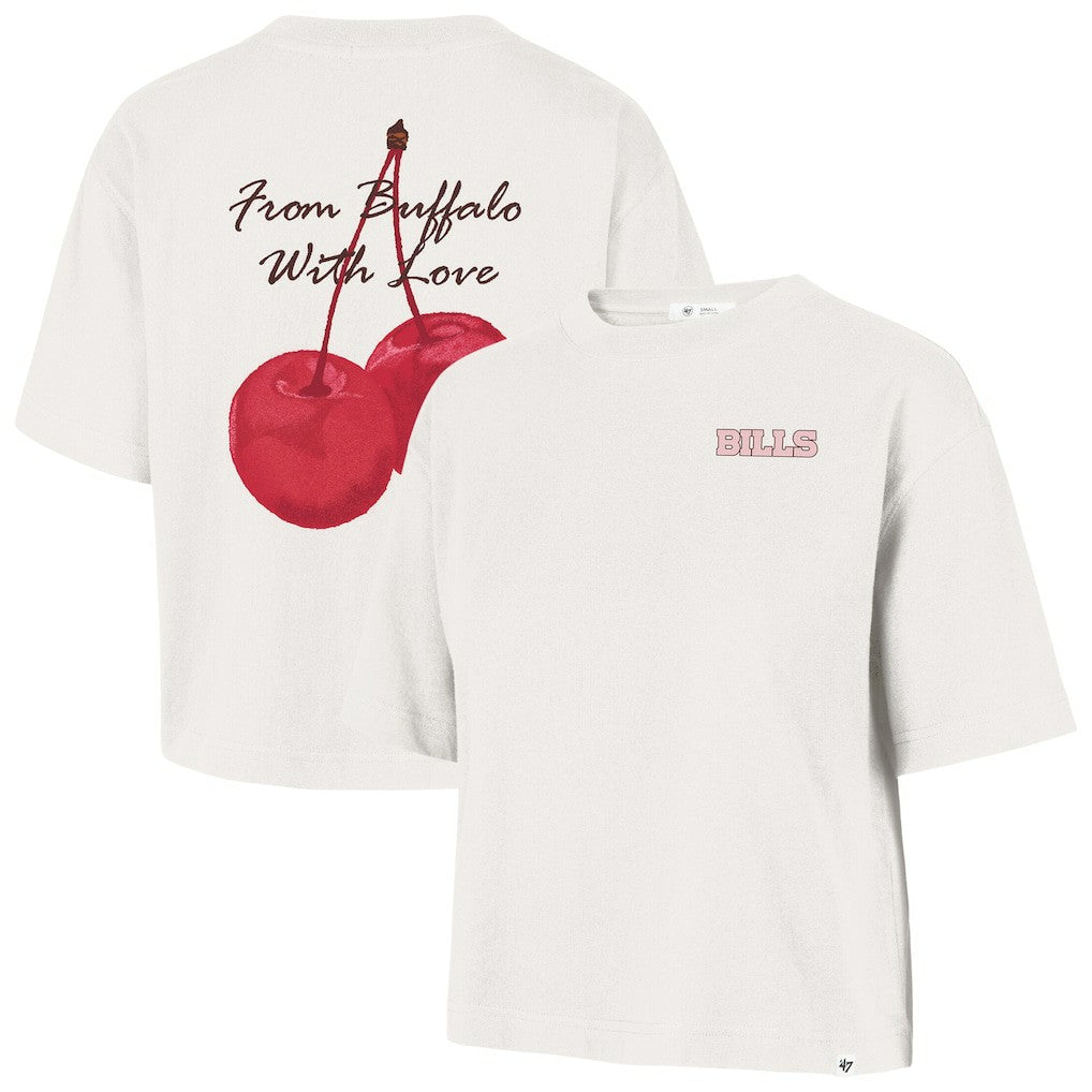 Buffalo Bills '47 Women's Love Letter Reed City T-Shirt Cream | 47 brand
